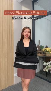 Lings Closet High waist Plus size Trouser pants for Women 31-40 waist straight cut *HM2811