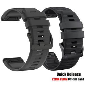 QuickFit 26 22mm Silicone Strap For Garmin Fenix 8 Pro 51mm AMOLED Fenix8 47mm 7 7X Pro Solar 6 6X 5 5X Plus Watch Band Bracelet