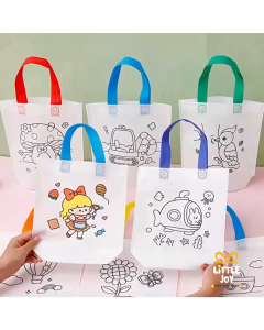 [SG Seller]  Non Woven Coloring Bag Goodie Bag Packaging for Kids Birthday Goodie Bags Children Day Gift