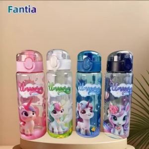 700ml BPA-Free Cute Unicorn Water Bottle Cute & Durable Space Cup Portable Water Bottle Flip Cup With Handle