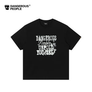 dangerouspeople | Blurry Print Cotton Short Sleeve Loose Tshirt