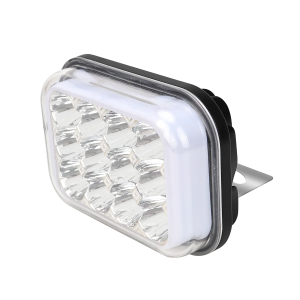 KEVANLY | 1PCS 12Led Motorcycle LED Spotlight White Red Blue Flashing Strobe Light High Low Beam DRL External Headlight With Bracket