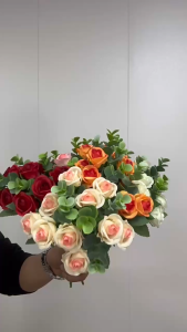 EUROPEAN ROSE Artificial Fake Flower Bunga Wedding Kahwin Pelamin Gubahan Ros Home Rumah Hantaran Deco