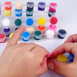 【3ml】12 Colors Acrylic Paint Set with 2 Brush Kids DIY Painting Pigment for Gypsum Kite Art Activity