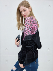 Juicy Couture | Fashion Mesh Leopard Print Womens Long Sleeve Base Layer