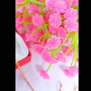 KALUNG TITANIUM LOVE 2 PERMATA (1 SET) ANTI LUNTUR & ANTI KARAT (COD)