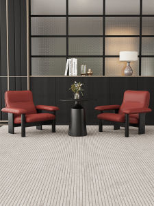 Modern Living Room Solid White Basswood Single Sofa Hotel Reception Table Chair Coffee Shop Casual Chair Vintage Style Sofa