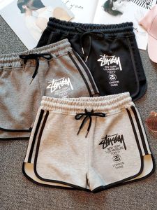 Womens Cotton Shorts Summer Loose Elastic Waist Wide Leg Casual Home Pants Fashionable Sporty Comfortable Sleepwear