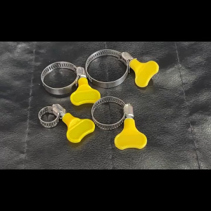 Combo 5 Vòng siết ống inox mạ kẽm - cổ dê có núm vặn màu vàng