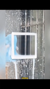 Remove limescale easily glass looks brand new! Bathroom Cleaning Brush Built-in bathroom cleaner Remover for Glass Faucet Sink Tiles Long-lasting Fragrance Effortlessly Eliminates Water Stains & Scale Glass Cleaning Brush Pencuci Bilik Mandi 多表面适用浴室刷