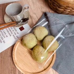 100pcs Wrapping Bag Transparent Self-Sealing Bag Cake Baking Packaging Disposable Self-Adhesive Bag