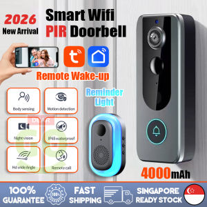 🇸🇬[Ready Stock] 2026NEW Tuya Wireless Video Door Bell WIFI Smart Doorbell with Camera  Two-way Intercom PIR Motion Detection Waterproof Wide-angle Night Vision