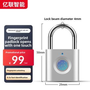 elinksmart | Smart Fingerprint Waterproof Anti-theft Padlock mini