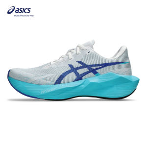 ASICS Men NOVABLAST 6 Running Shoes in White/Energy Aqua