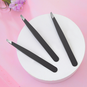 MaxPlus Eyebrow Tweezers Stainless Steel Professional Trimmer Eyelash Clip Flat/oblique