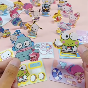 Puzzle Kertas 三丽鸥纸质立体拼图 Sanrio 3D Paper Puzzle 创意手工益智拼装模型儿童早教玩具 Kids Art Craft DIY Educational Toys