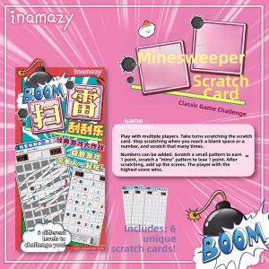 Interactive Board Game Entertainment Mini Games Scrape Off Card Light Horror DIY for Kids