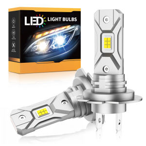 1pair/2pcs 12000LM LED H7 LED Headlight Bulbs 1:1 Mini Size 12V 6500K White No Adapter Required Plug and Play LED H7 Fog Lights