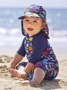 Áo Tắm Trẻ Em Áo Tắm Suối Nước Nóng Cho Trẻ Sơ Sinh Dài Tay Chống Nắng Nghỉ Mát Đi Biển Đáng Yêu Bé Gái Bé Trai Vừa Nhỏ