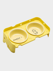 Petdebby | Non-tipping Dual Ceramic Feeding Bowl For Cats and Small Dogs