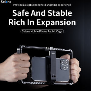 Selens Mobile Phone Rabbit Cage Vertical And Horizontal Stabilizer Anti-Shake Phone Photography Tripod iPhone 15 Aluminum Alloy For  Photography Video Vlog