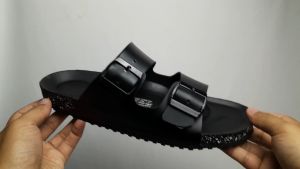 Sandal Pria Casual DENZEL DZ 101 Black - Sandal Puyuh Slide