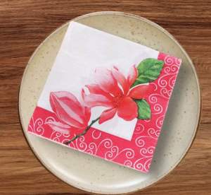 Party Napkin / Serviette (Paper) - Colour Floral Print [NSP038]