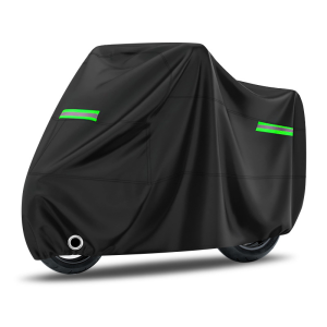 Motorcycle Cover Multi-Functional for Rain Snow and Sun Protection with Reflective Warning Strip Design