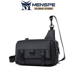 MENSPE กระเป๋ากีฬากระเป๋าพาดลำตัวกระเป๋าสะพายไหล่กระเป๋าผู้ชายกระเป๋าลำลองแฟชั่นกันน้ำกระเป๋าคาดหน้าอกอเนกประสงค์น้ำหนักเบากระเป๋าหิ้วสำหรับเสื้อยืด