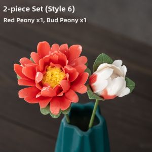 PINCIHUI | Ceramic Hand-Molded Peony Flower Arrangement