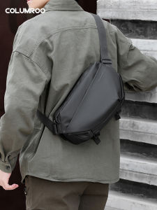 กระเป๋าสะพายข้างผ้าใบความจุขนาดใหญ่สำหรับผู้ชาย กระเป๋าสตางค์แบบมอเตอร์ไซค์ เดินทาง ปั่นจักรยาน กระเป๋าสะพายไหล่ข้างเดียว กระเป๋าสะพายไหล่หนังสือ