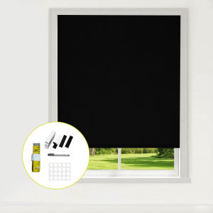 Easy to install. Silver black sunshade cloth 2x1.45m=【 78.74x57.09inch 】. Suitable for childrens rooms etc.
