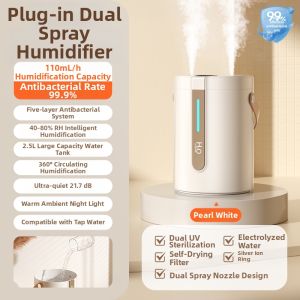 Quiet Bedroom Humidifier Small Desktop Air Purifier Large Fog Output Air Spray Machine for Pregnant Women And Infants 2298