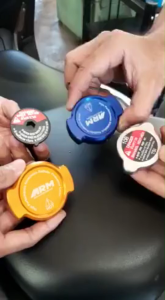 Motorcycle ARM Radiator Cap Cover Universal CNC Aluminum With Sticker For NMAX AEROX ADV PCX Etc