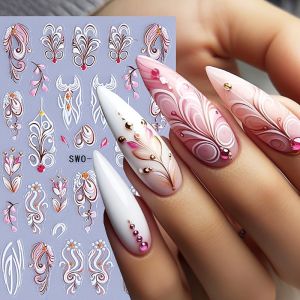 2 Chiếc Hoa Giảm Giá Dán Móng Tay Xuân/Hè DIY Trang Trí Dễ Dàng Áp Dụng Cho Tiệc Cưới Trang Điểm Tạo Kiểu Quà Tặng