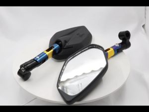 Motorcycle Rearview Mirror Modified Pentagonal Rearview Mirror For Motorcycle Black LC150 Universal Motorcycle Accessorie