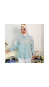 SIDQIA Atasan Kameja Wanita Rayon Twill Blouse Kekinian 2025