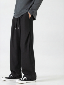 Warrior | Mens Loose Straight Leg Flared Pants with Pleats