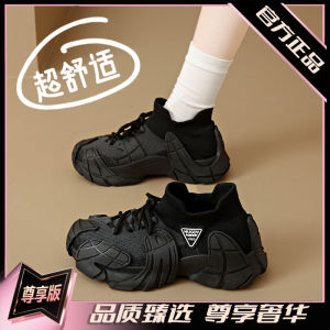 Womens Socks Sports Shoes Breathable Lightweight Mesh Fitness Running Shoes Large Size 41-42 Fashionable Dad Sneakers