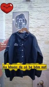 Áo khoác nam chất dù 2 lớp DOLARO cổ bẻ nút bấm họa tiết nón áo gió nữ form rộng chống nước nhẹ kèm túi trong