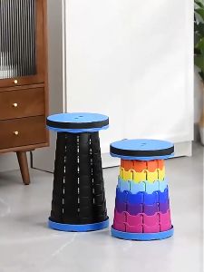 JYHOME Portable Retractable Stool Telescopic Stool Plastic Stool Lightweight Folding Stool Outdoor Fishing Camping Chair