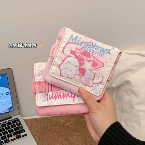 Large Capacity Sanitary Napkin Storage Bag Portable Student Period Pack High Aesthetic Value Monthly Hygiene Cotton Pouch