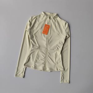 เสื้อแจ็คเก็ตโยคะแขนยาวทรงสลิมฟิตสำหรับผู้หญิง ฤดูใบไม้ผลิ 2025 แห้งเร็ว ระบายอากาศได้ดี ปกตั้ง ซิป โยคะ วิ่ง ออกกำลังกาย วิ่ง ออกกำลังกาย