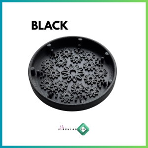 HERSLEEKLAB 3D-Printed Makeup Brush Cleaner w/ Floral Pattern Pad l Portable Makeup Tool Cleaner