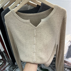 Slim Fit Long Sleeve Knitted Open Cardigan Womens Short Style Versatile Thin Fashionable Small Shirt Brand Discount Early Spring New Arrival