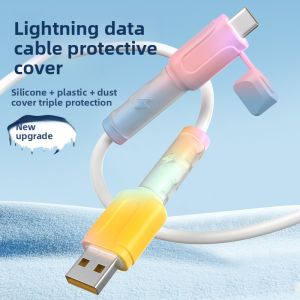 YZ | Dual-Headed Protective Case for Data Cables with Caps Anti-Breakage for iPhone Huawei Vivo Xiaomi Oppo Android Chargers