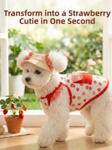 hipidog | Strawberry Sweetheart Summer Pet Vest