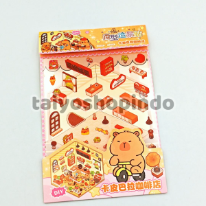 TAIYO Sticker Landscape Karakter Stiker Ruangan Background Tempel DIY Miniatur Toko Ruangan Dekorasi