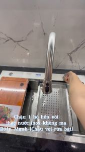 Chậu Rửa Bát 1 Hố Cỡ Lớn Inox Sus 304 Không Hoen Ố Han Gỉ Kèm Các Mẫu Vòi Rửa Bát Nóng Lạnh