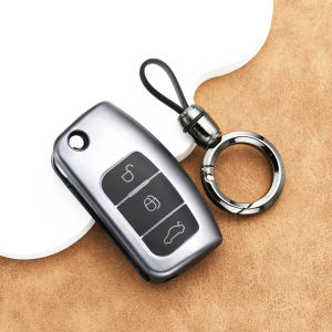 TPU Car Flip Key Case Cover for Ford Fiesta MK7 Focus 2 C-Max Ecosport S-Max Fusion Mondeo Keyless Protector Shell Accessories